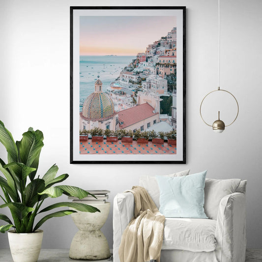 Positano Sunset Italy Art Print