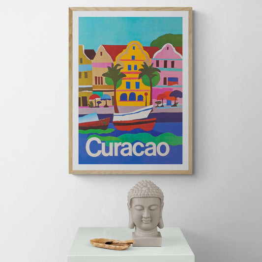Curacao Vintage Travel Poster