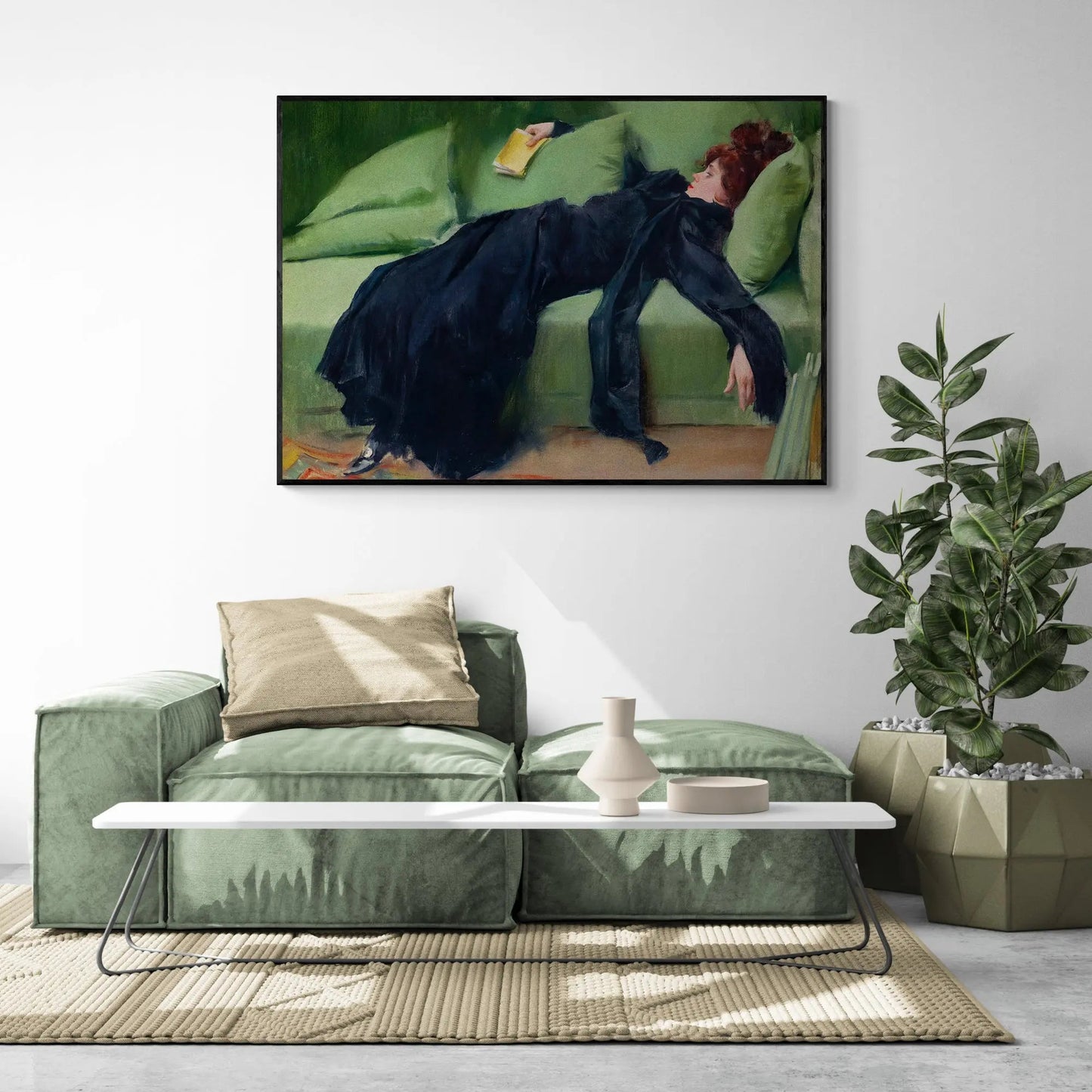 Decadent Young Vrouw Vintage Art Print