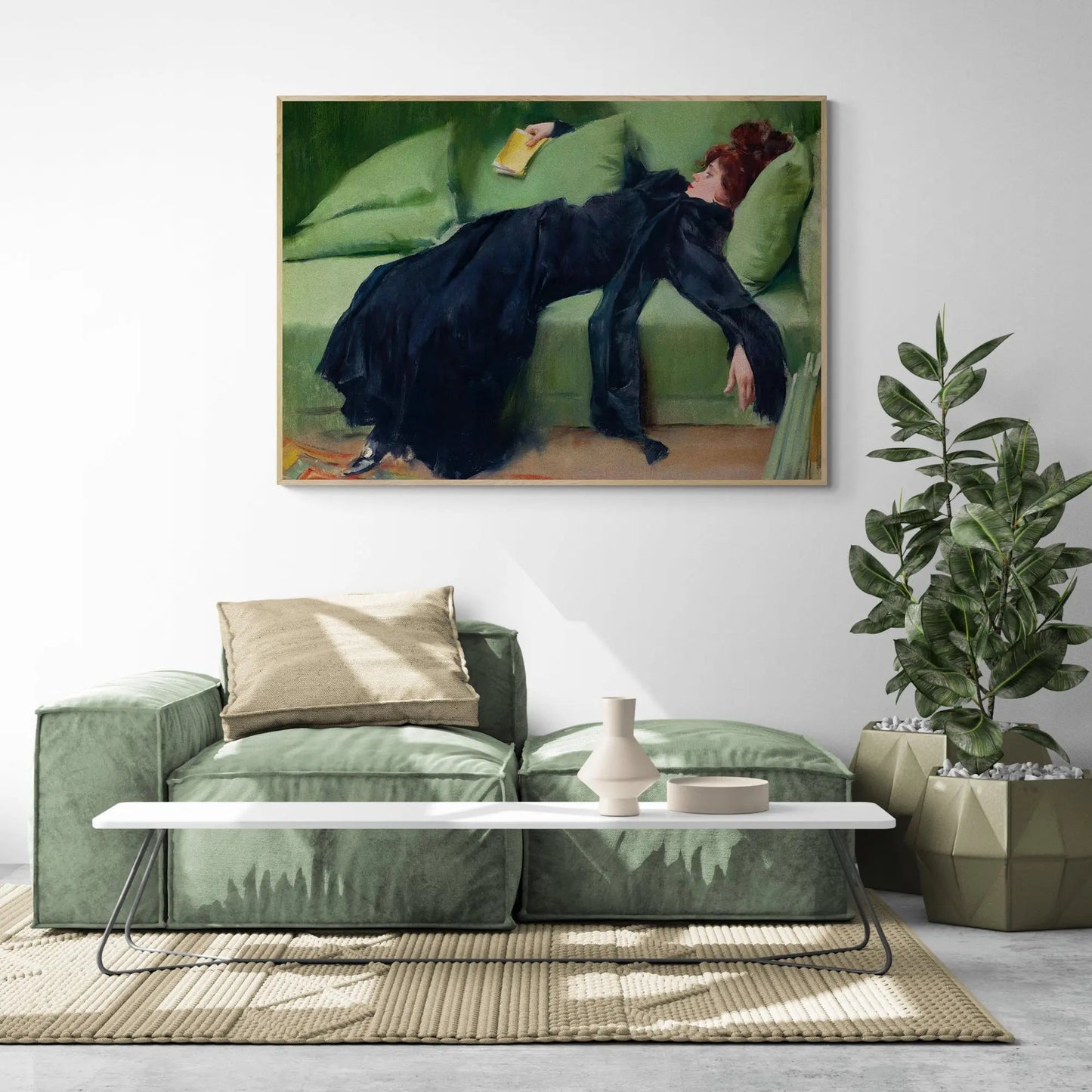 Decadent Young Vrouw Vintage Art Print