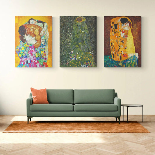 Die Familie Set of 3 by Gustav Klimt