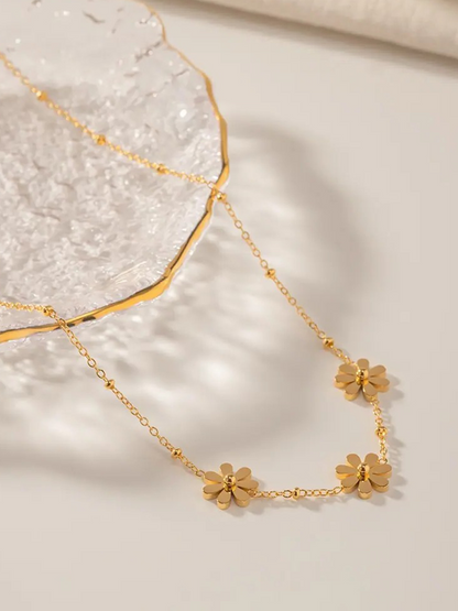 Gouden Flower Ketting | Dahlia