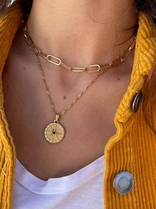 Gouden Compass Ketting | Aurora