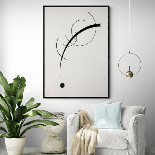 Free Curve to the Point by Wassily Kandinsky Art Print