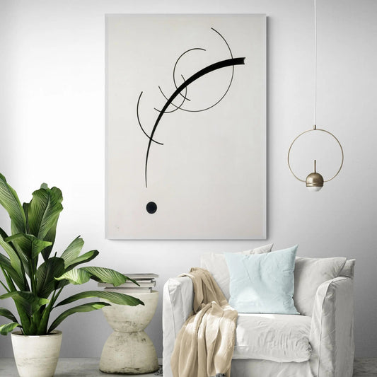 Free Curve to the Point by Wassily Kandinsky Art Print
