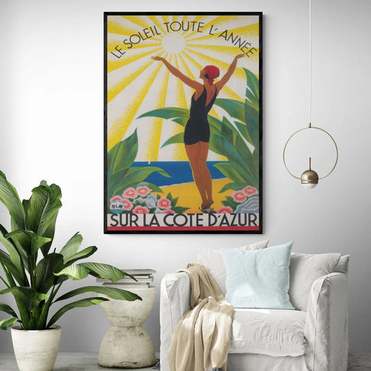 French Riviera Cote d'Azur Art Print