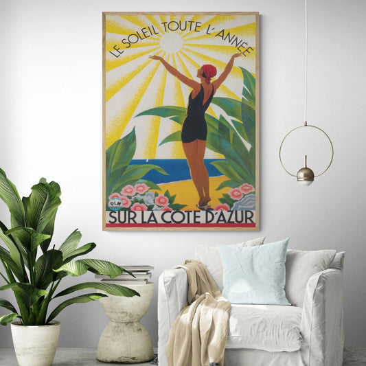 French Riviera Cote d'Azur Art Print