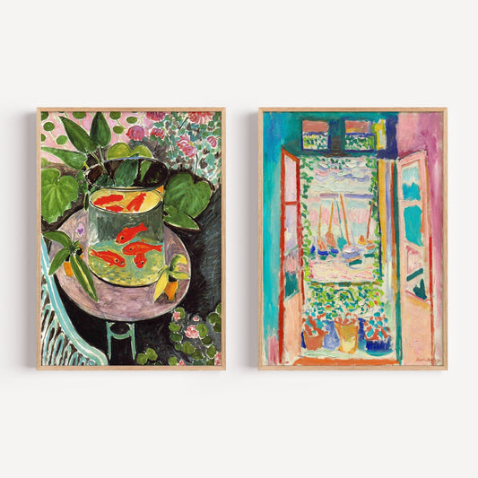 Goldfish + Open Window Set by Henri Matisse
