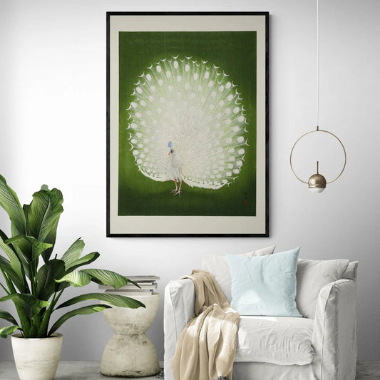Green Peacock by Ohara Koson