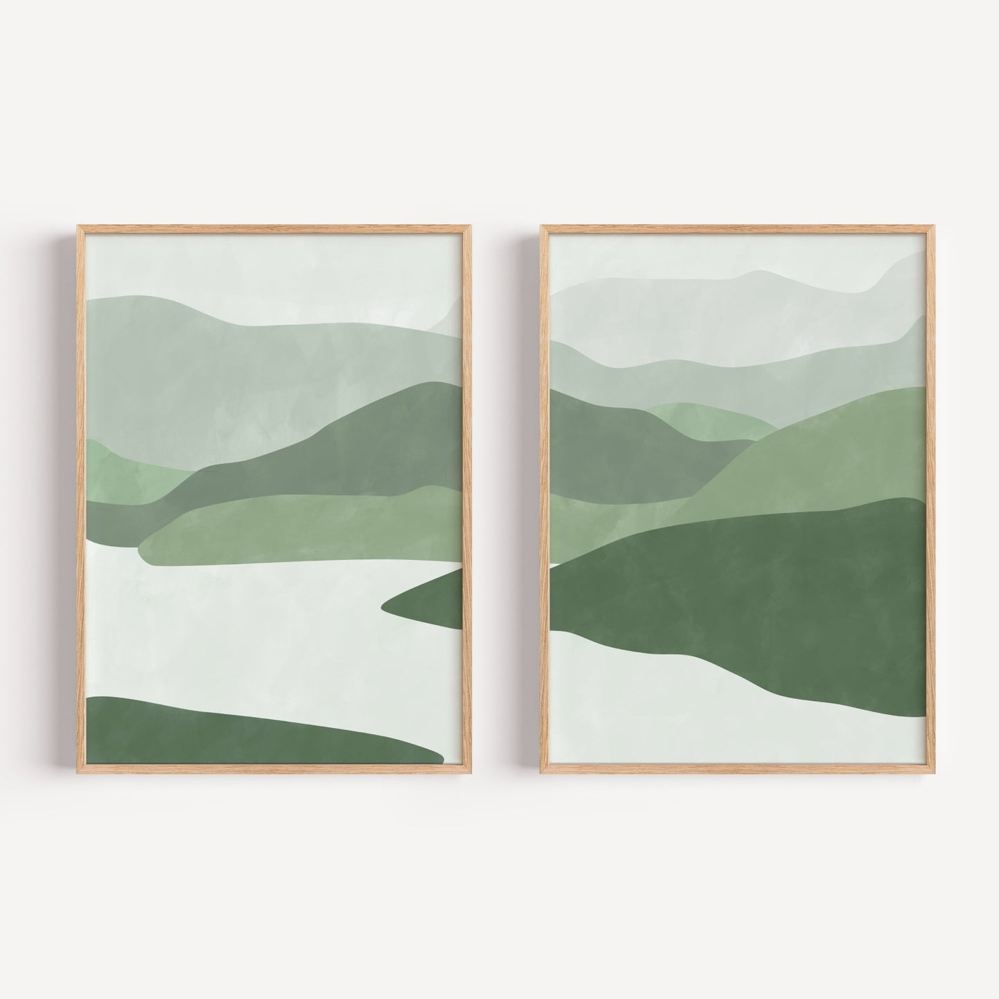 Green Abstract Set by Elena Ristova