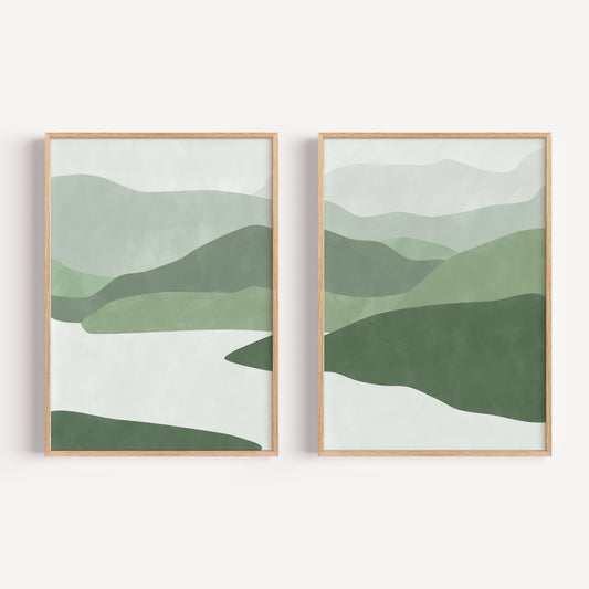 Green Abstract Set by Elena Ristova