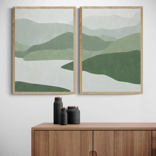Green Abstract Set by Elena Ristova