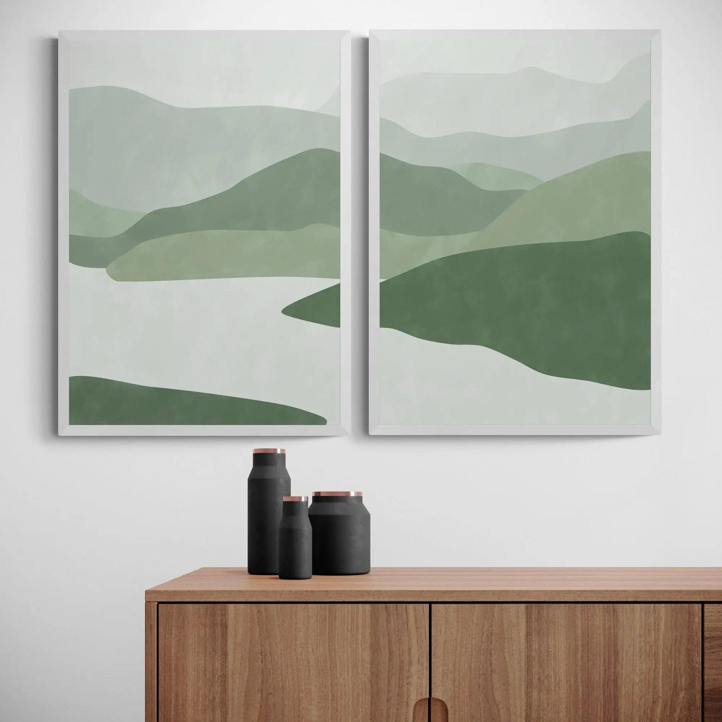 Green Abstract Set by Elena Ristova