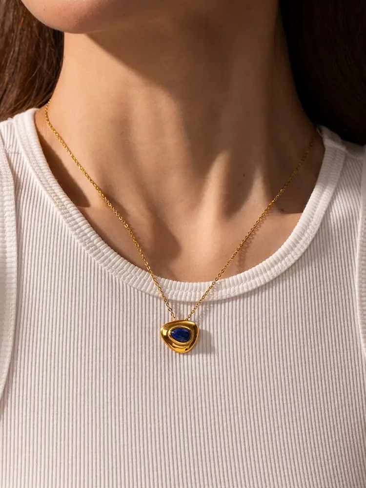 Gouden Lapis Lazuli Ketting | Aurora