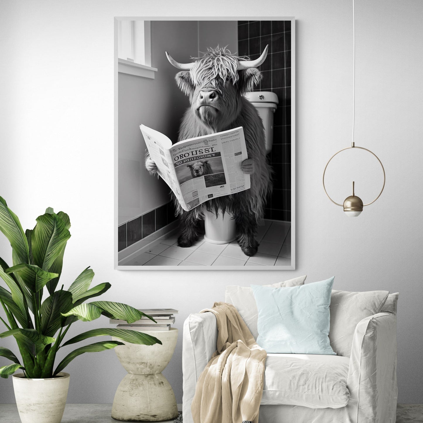 Highland Cow Art Print