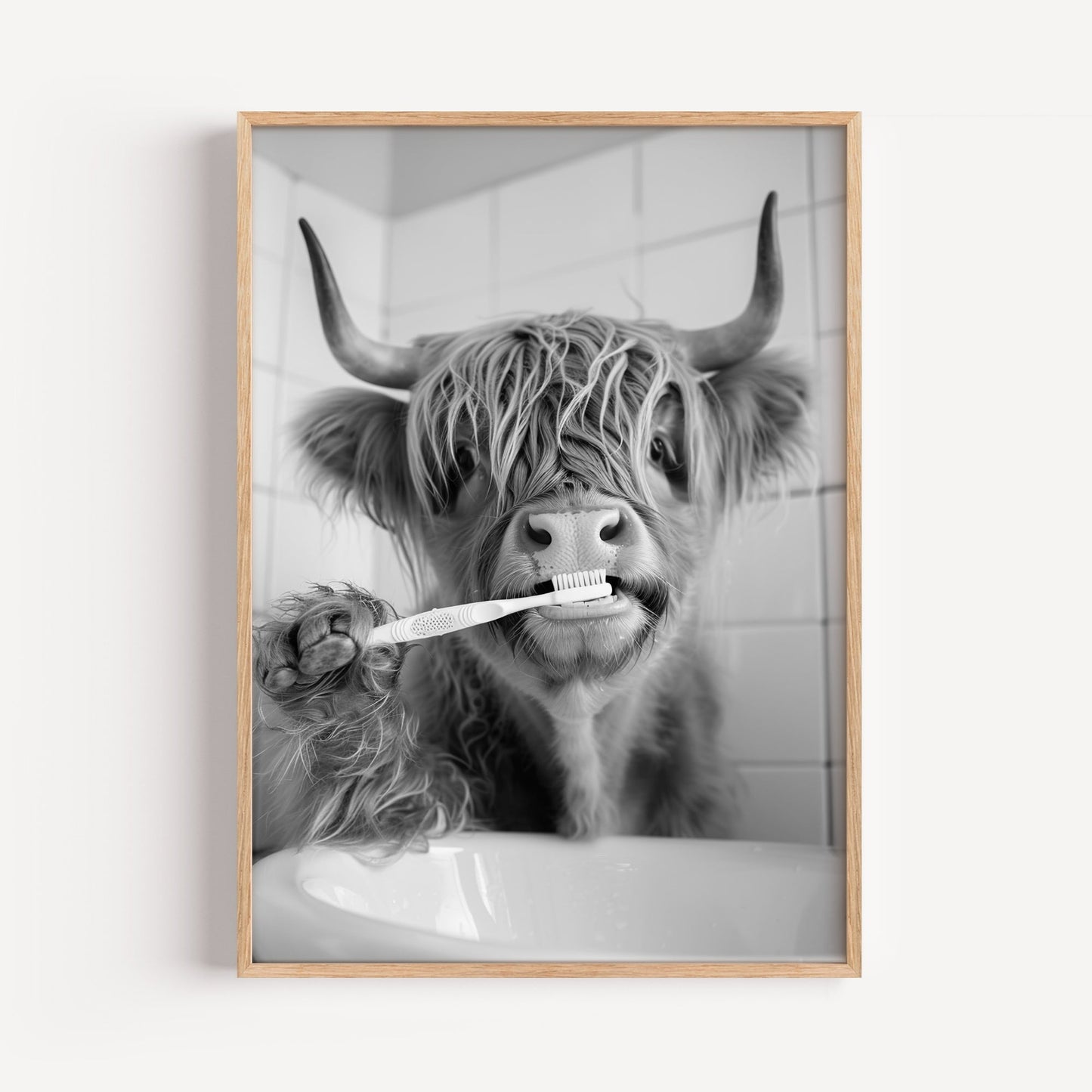 Hygienic Cow Art Print