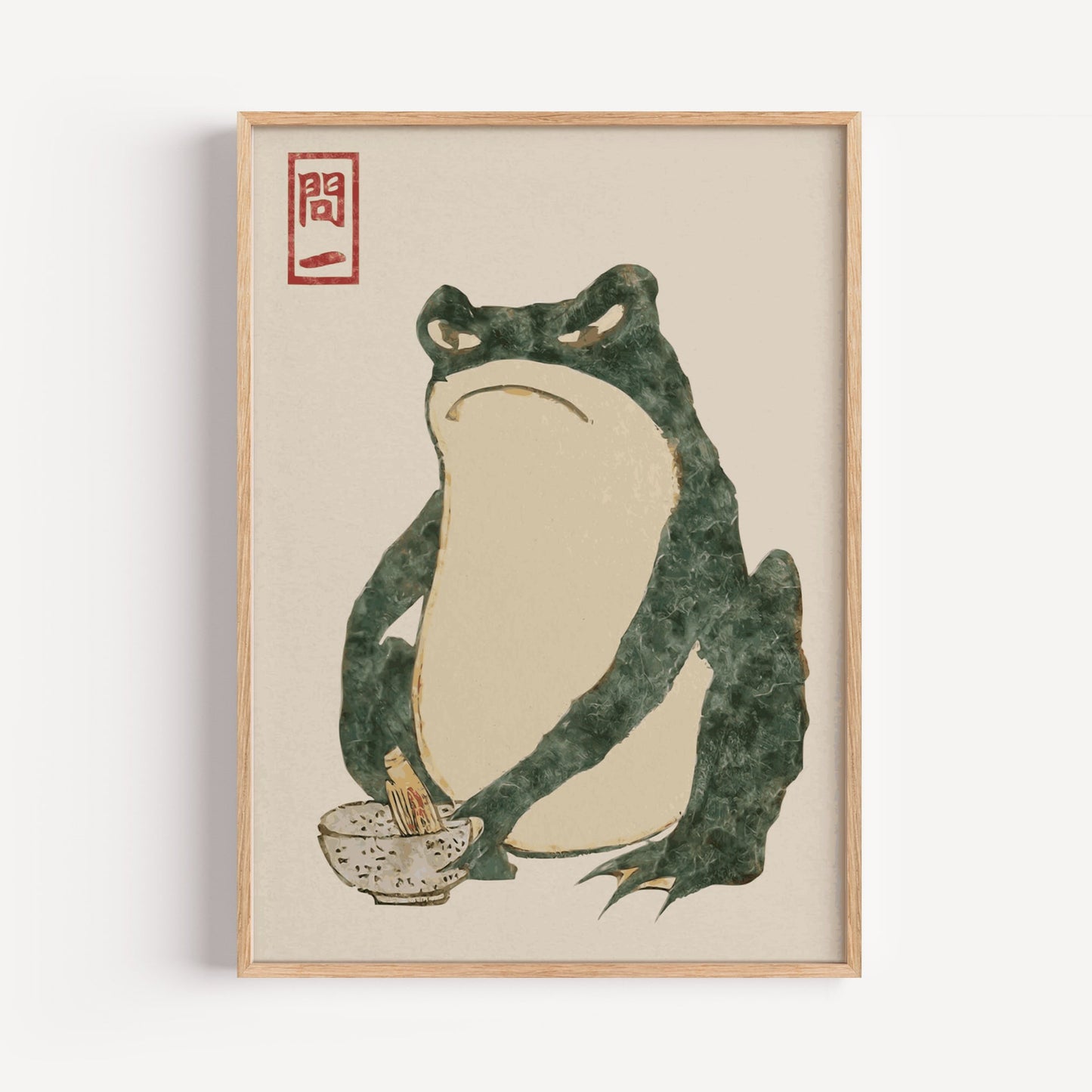 Japanese Green Frog Art Print
