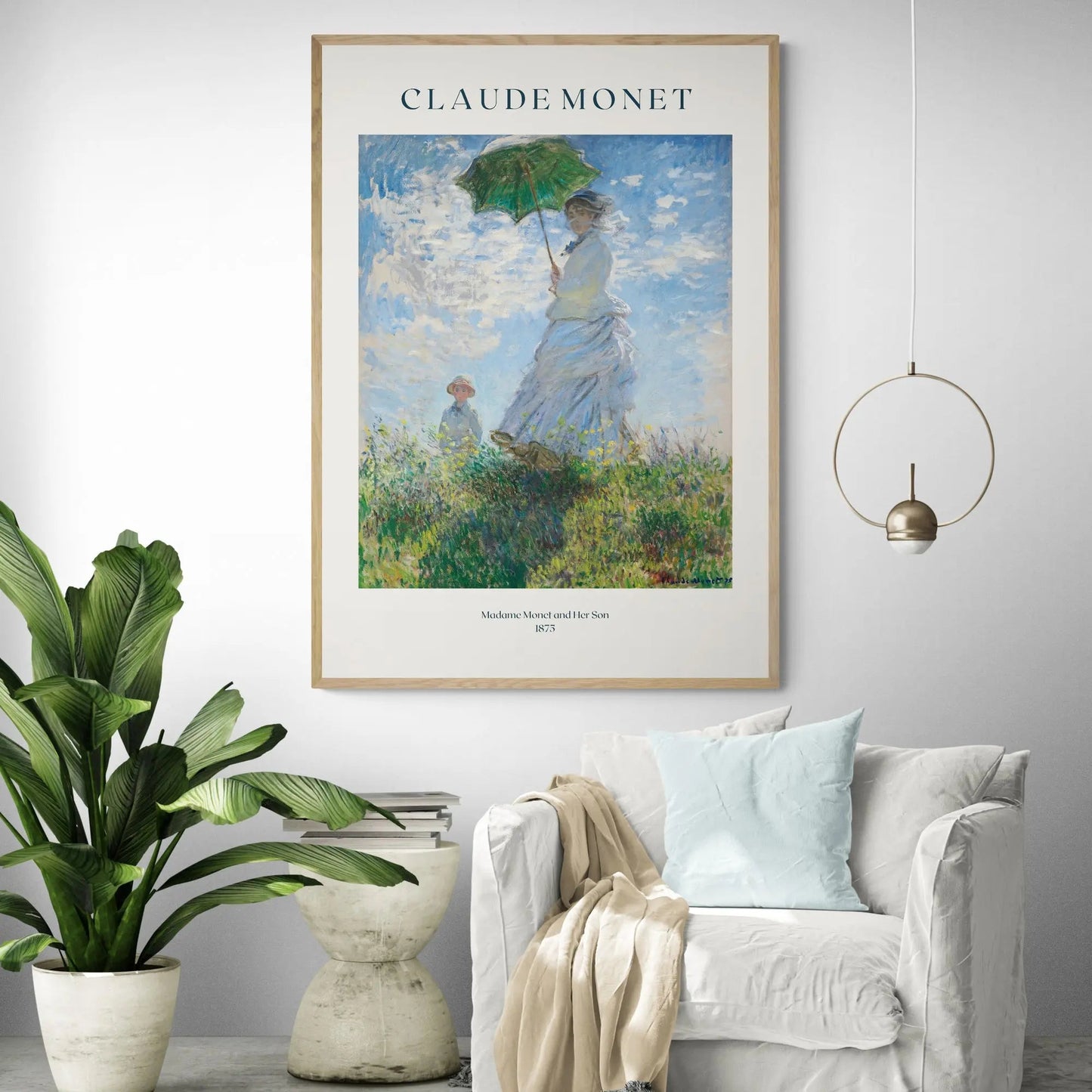 Madame Monet and Her Son 1875 Art Print