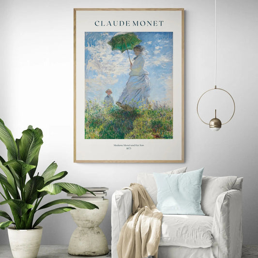 Madame Monet and Her Son 1875 Art Print