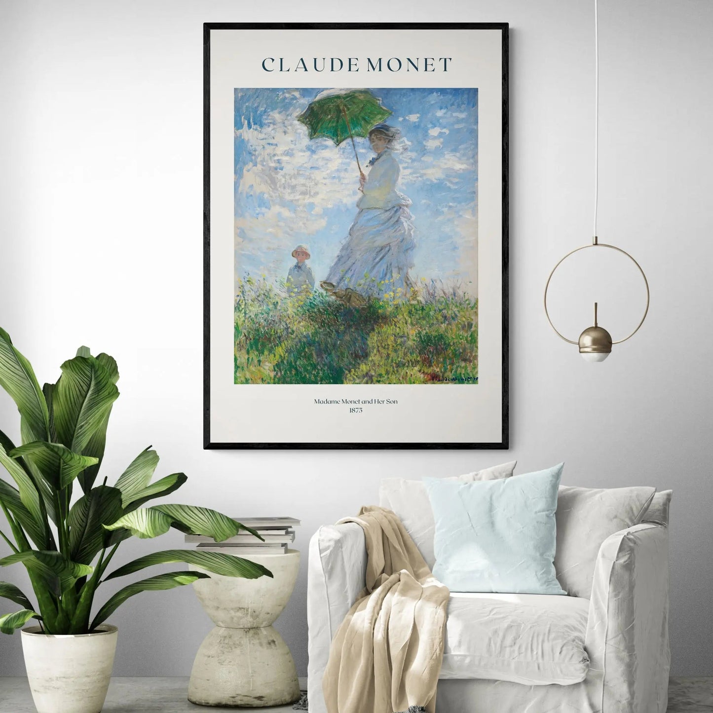 Madame Monet and Her Son 1875 Art Print