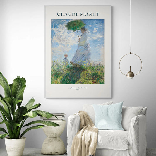 Madame Monet and Her Son 1875 Art Print