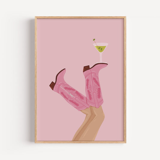 Martini In Texas Art Print