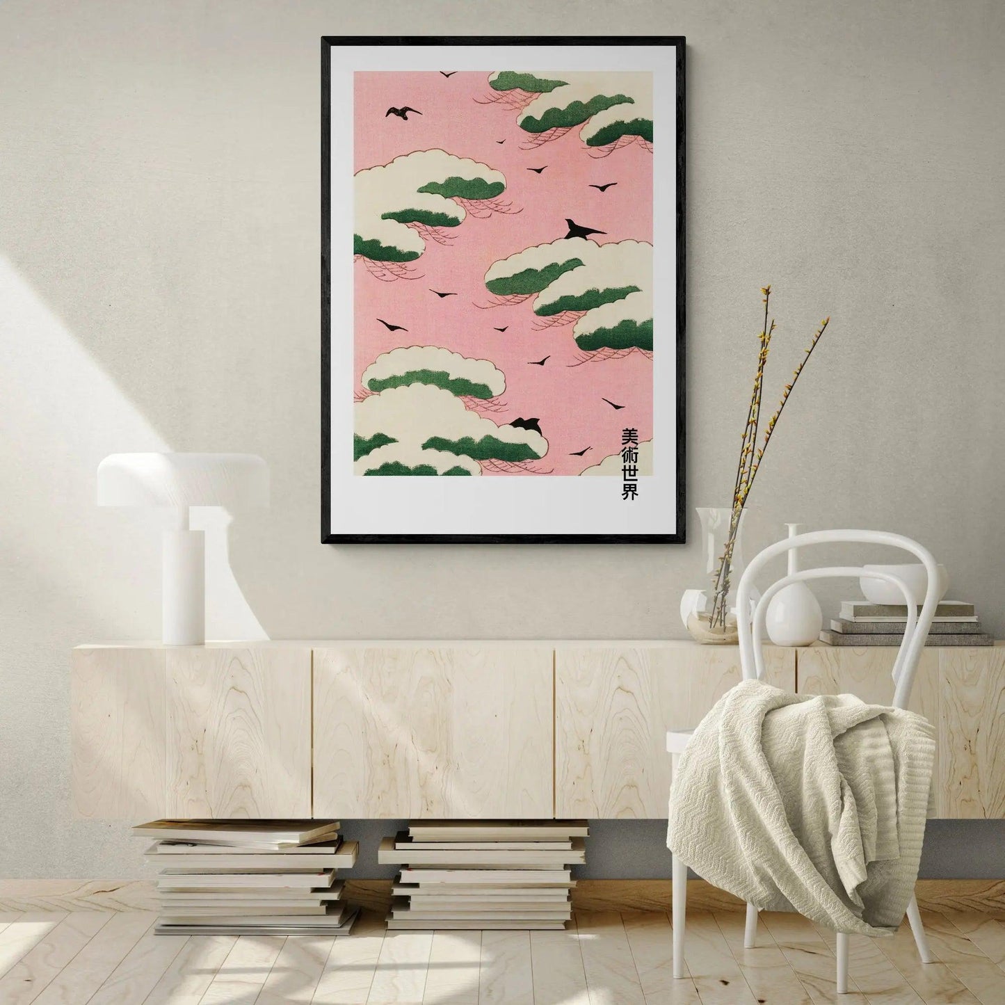 Minimal Pink Japanese Print