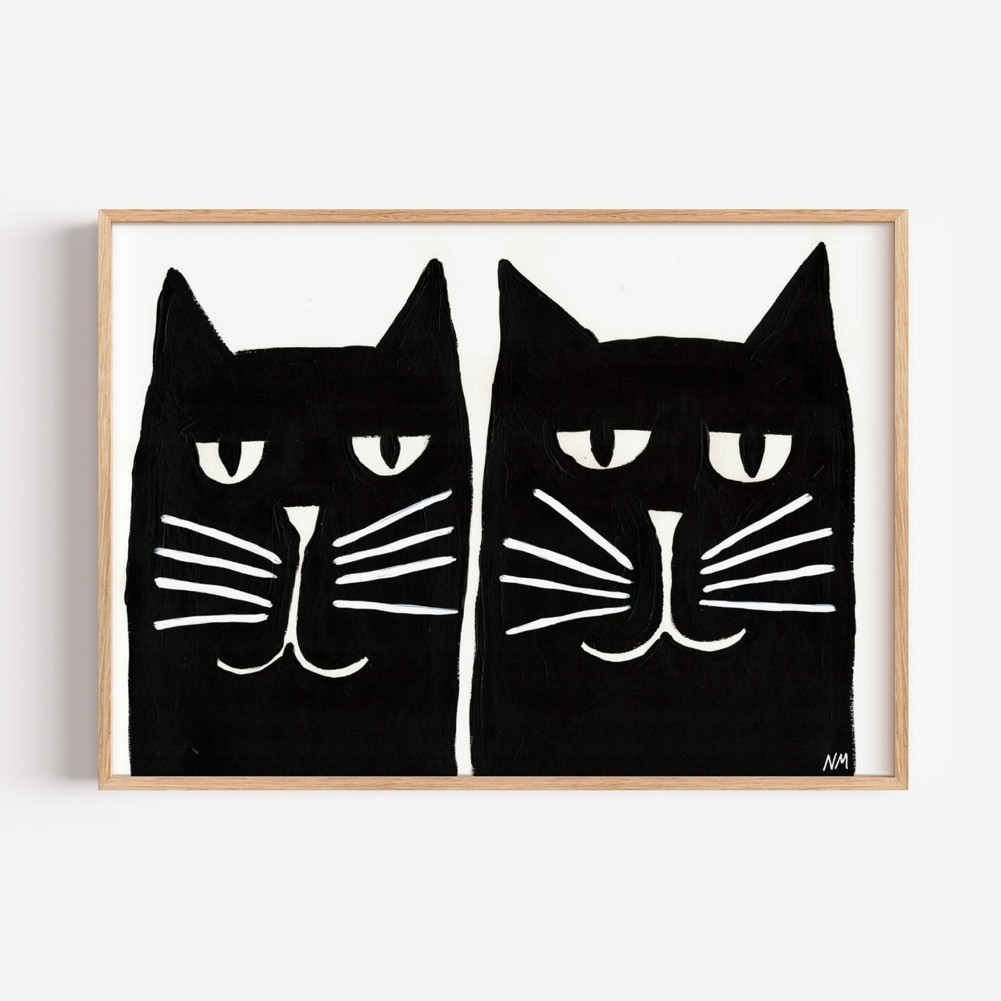 Twee Black Cats by Nancy McKie