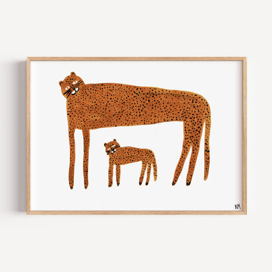 Leopard & Baby by Nancy McKie
