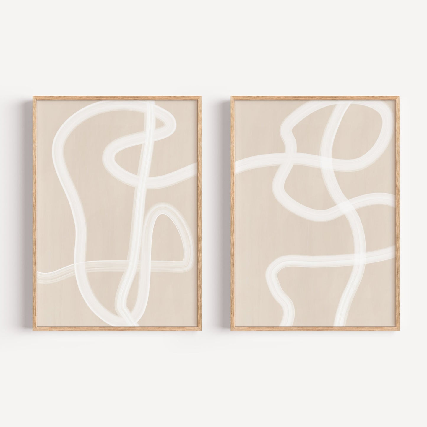 Beige Abstract Set by Elena Ristova
