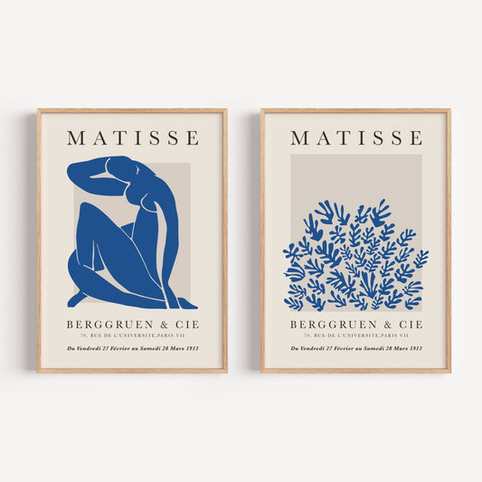 Blauw Naakt + Koraal by Henri Matisse