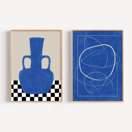 Blauw Abstract Set by Elena Ristova