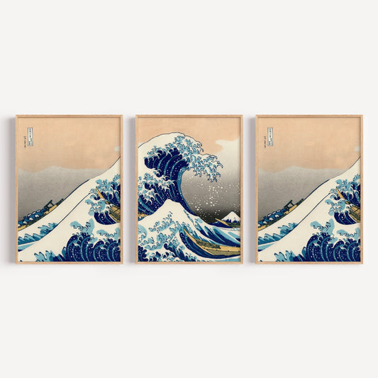 3x Great Wave Exhibitions by Hokusai