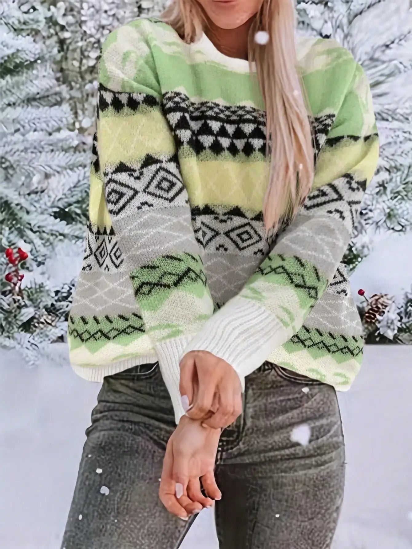 Ella | Retro Jacquard Sweater