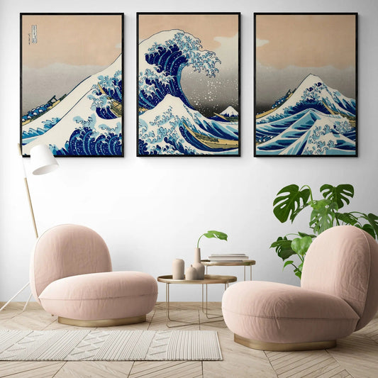 3x Great Wave Exhibitions by Hokusai