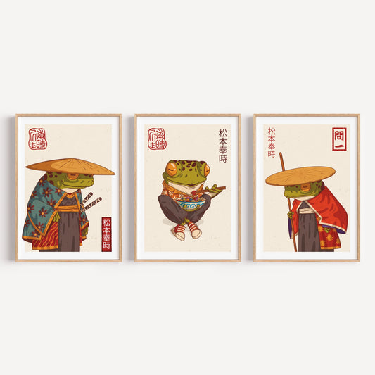 3x Japanese Frog Exhibitions