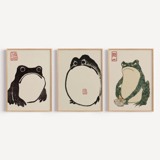 3x Japanese Frog Art Exhibitions