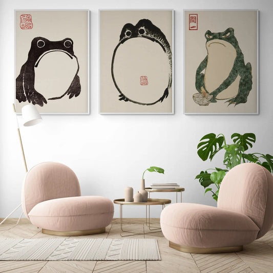 3x Japanese Frog Art Exhibitions