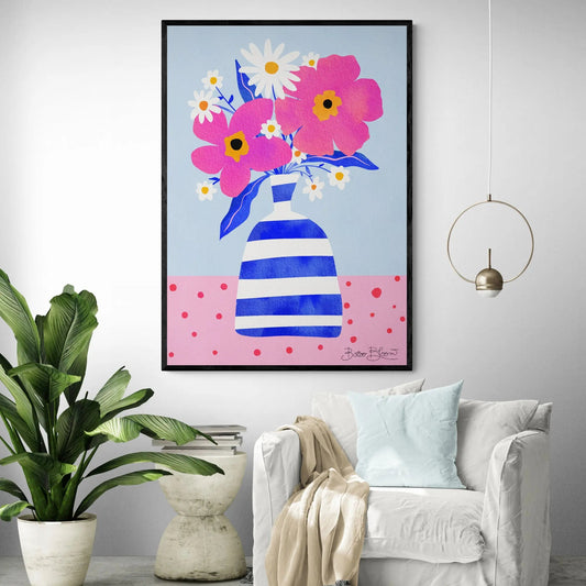 Striped Vase Abstract by Baroo Bloom