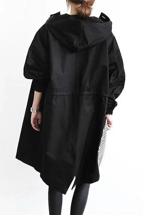 DORO | Oversized płaszcz trench z kapturem