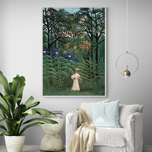 Vrouw Walking In Forest by Henri Rousseau