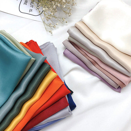 Pure Silk Solid Color Square Scarf 53x53cm/21