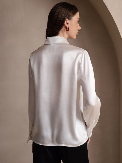 19 Momme Basic Silk Long-Sleeved Shirt