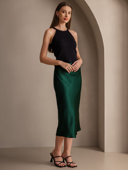 Pure Silk Basic Elegant Skirt