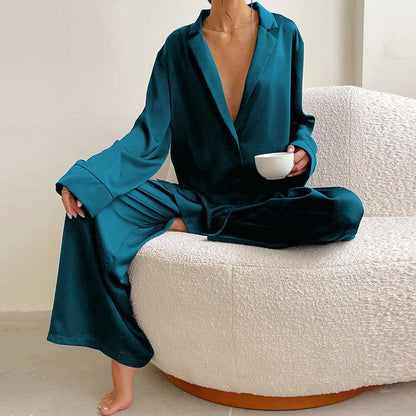 Silky Elegance Oversized Pajama Set | Esmée