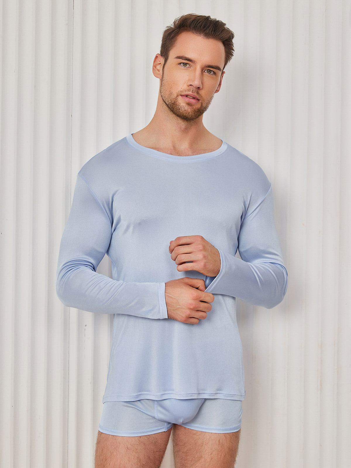 Mens Silk Knitted Tee