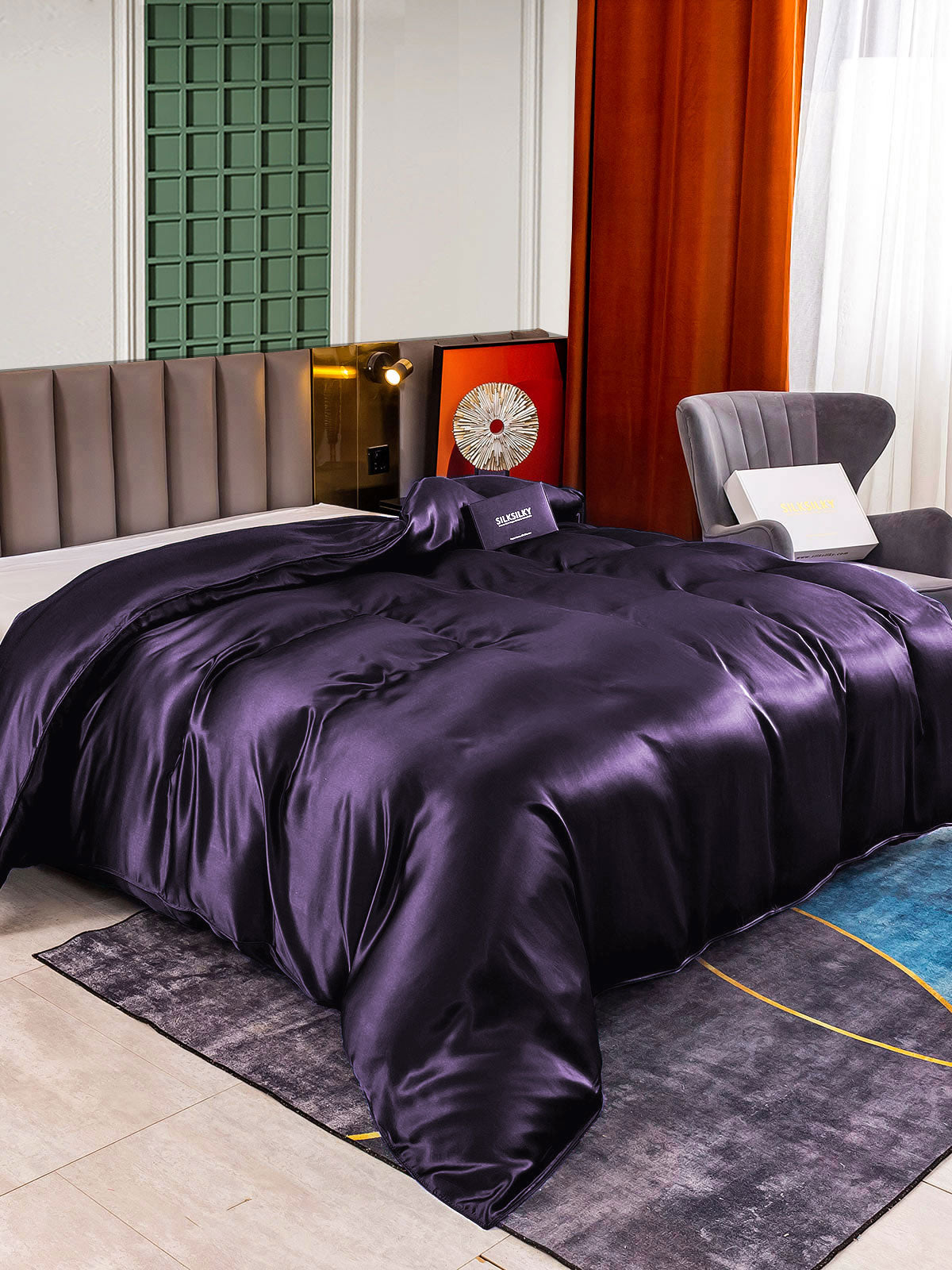 25Momme Mulberry Silk Seamless Duvet Cover (WITHOUT PILLOWCASES)