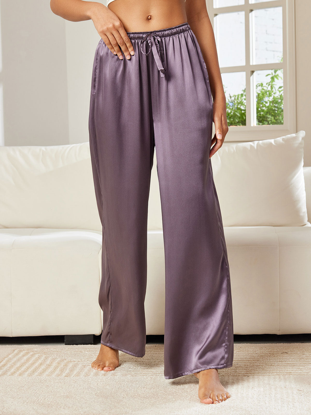 Pure Silk Casual Women‘s Pants