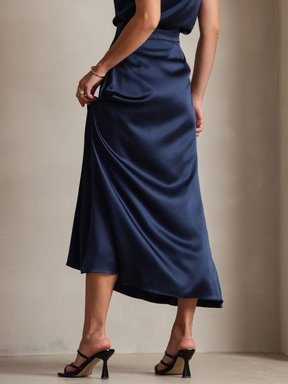 19Momme Silk Classic Maxi Skirt