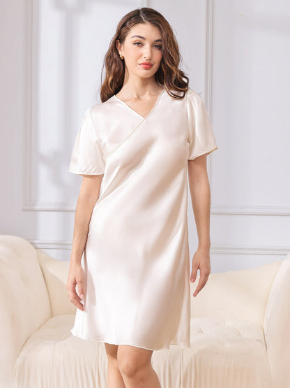 Pure Silk Casual Smock Nightgown